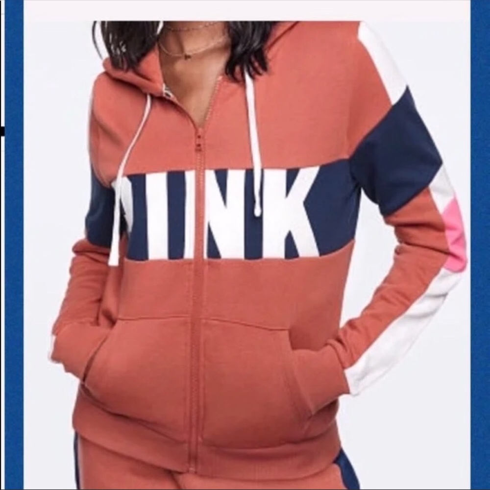 PINK VS Colorblock Perfect Zip hoodie